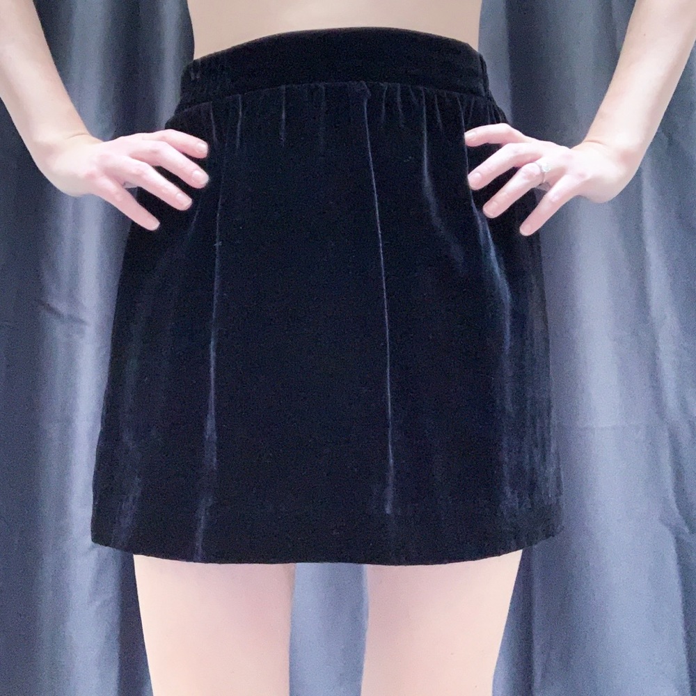 Black Velvet Skirt